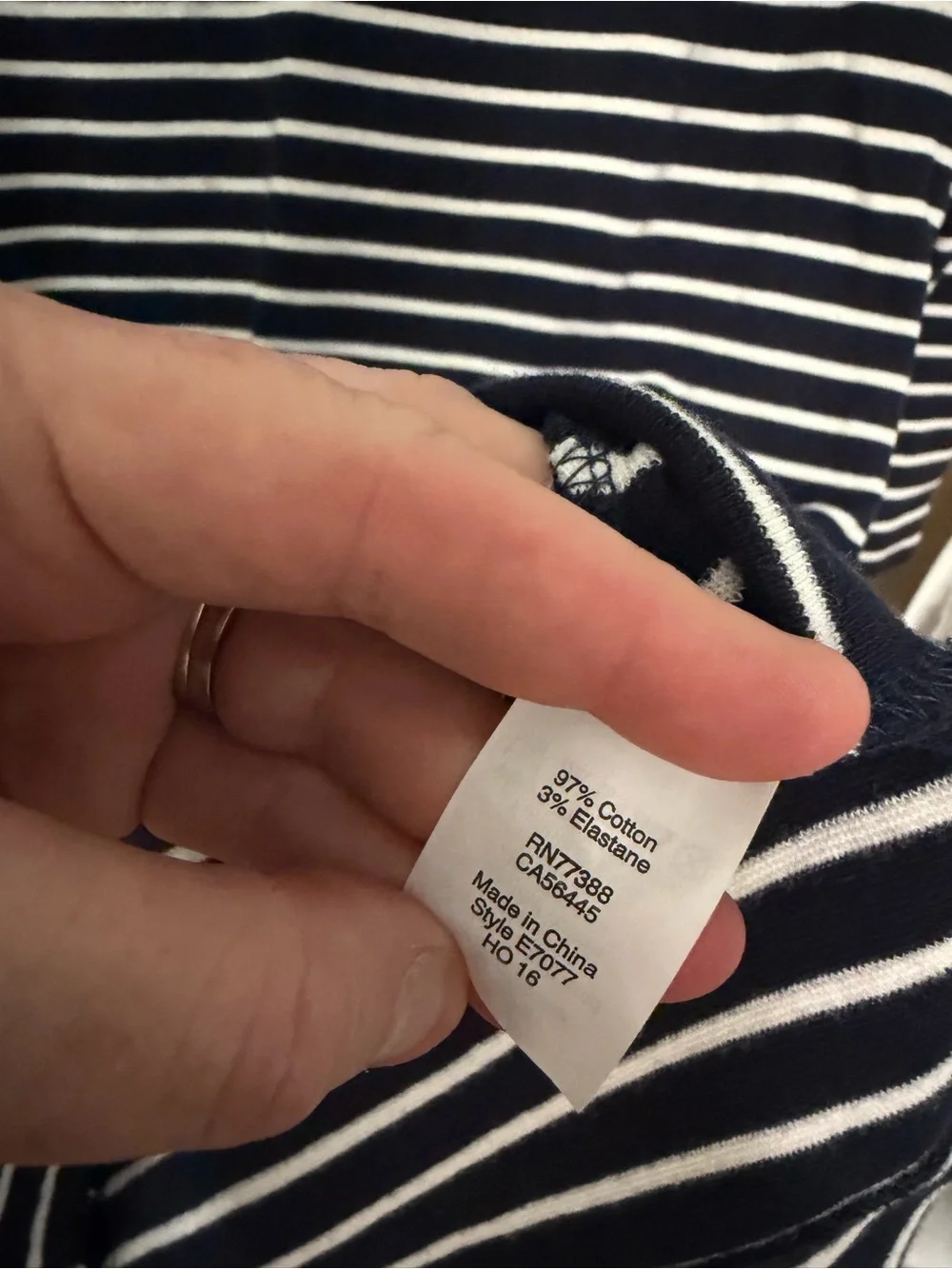 J. Crew Navy and White Striped Long-Sleeve Boatneck Dress